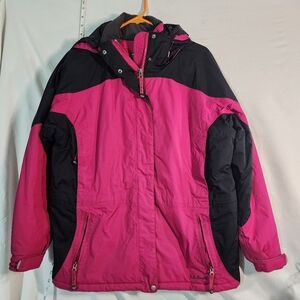 L.L. Bean Women's Fuchsia and Black Ski Jacket